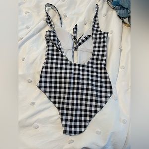 Checkered bathing suit